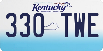 KY license plate 330TWE
