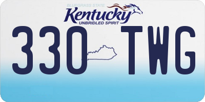 KY license plate 330TWG