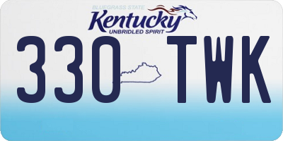 KY license plate 330TWK