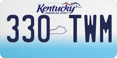 KY license plate 330TWM