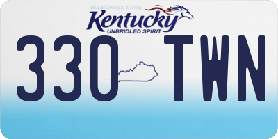 KY license plate 330TWN