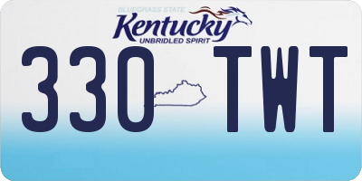 KY license plate 330TWT