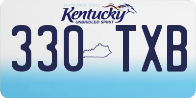 KY license plate 330TXB