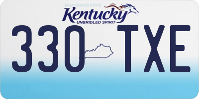 KY license plate 330TXE