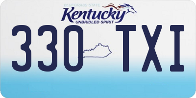 KY license plate 330TXI