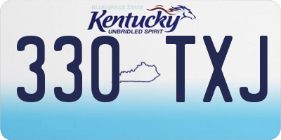 KY license plate 330TXJ