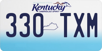 KY license plate 330TXM