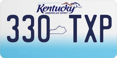 KY license plate 330TXP