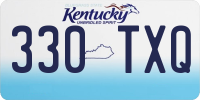 KY license plate 330TXQ