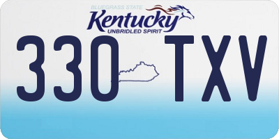 KY license plate 330TXV
