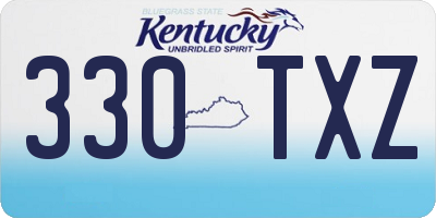 KY license plate 330TXZ