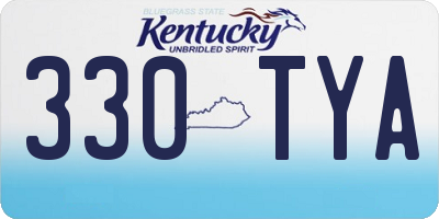 KY license plate 330TYA