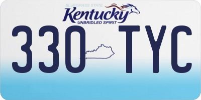 KY license plate 330TYC