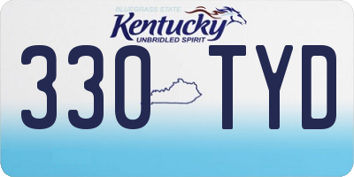 KY license plate 330TYD