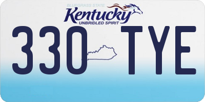 KY license plate 330TYE