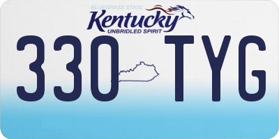 KY license plate 330TYG