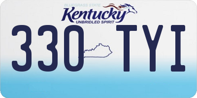 KY license plate 330TYI