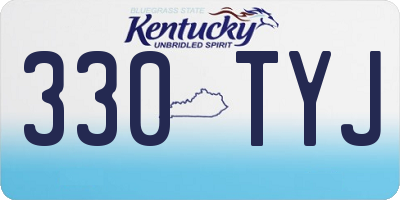 KY license plate 330TYJ
