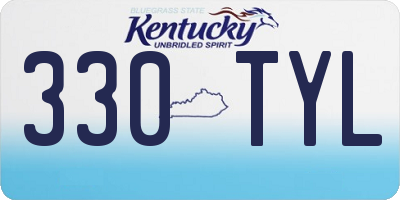 KY license plate 330TYL