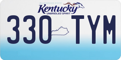 KY license plate 330TYM