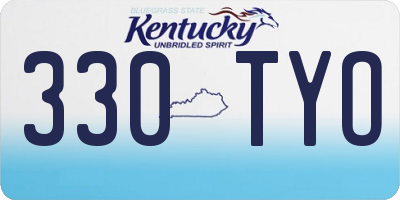 KY license plate 330TYO