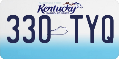 KY license plate 330TYQ