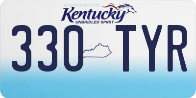 KY license plate 330TYR