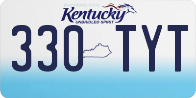 KY license plate 330TYT