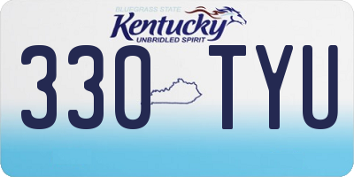 KY license plate 330TYU