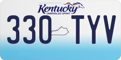 KY license plate 330TYV
