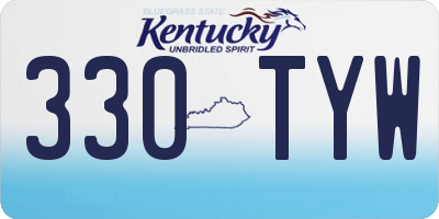 KY license plate 330TYW