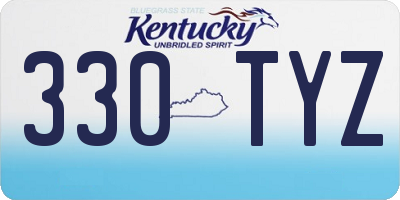 KY license plate 330TYZ