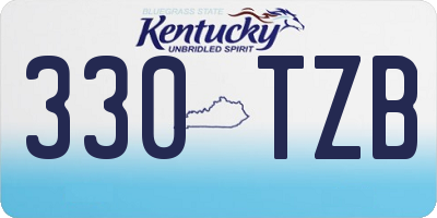 KY license plate 330TZB