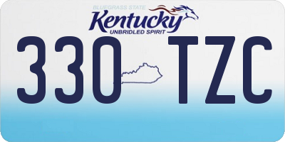 KY license plate 330TZC