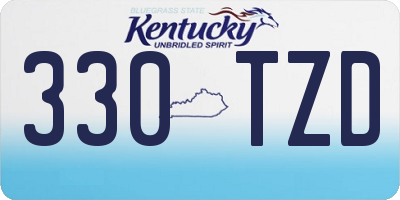 KY license plate 330TZD