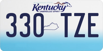 KY license plate 330TZE