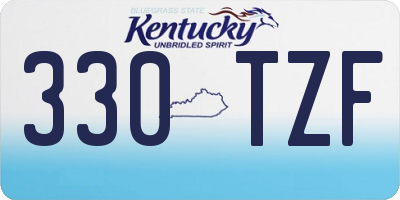 KY license plate 330TZF
