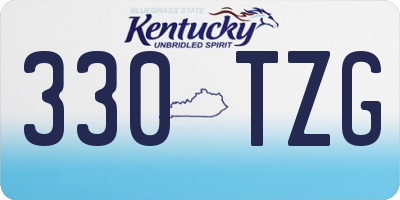 KY license plate 330TZG