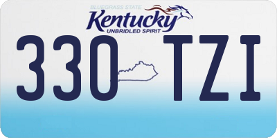 KY license plate 330TZI