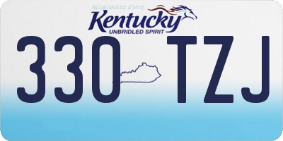 KY license plate 330TZJ