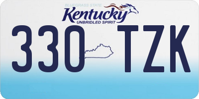KY license plate 330TZK