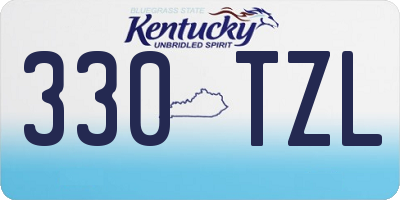 KY license plate 330TZL