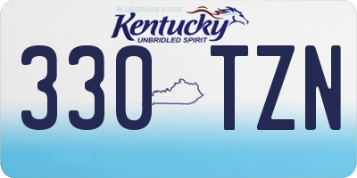 KY license plate 330TZN