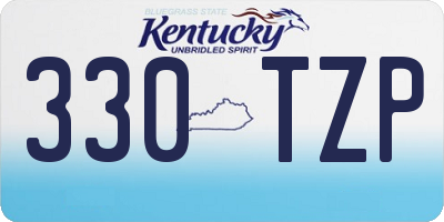 KY license plate 330TZP