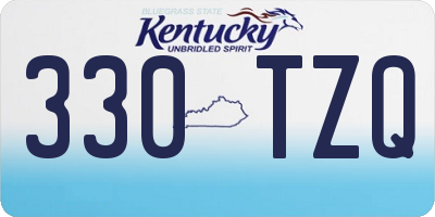 KY license plate 330TZQ