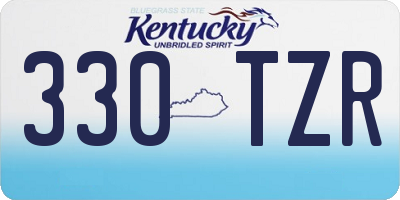 KY license plate 330TZR