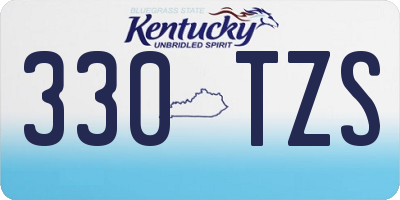 KY license plate 330TZS