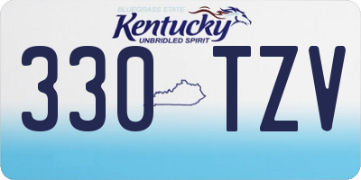 KY license plate 330TZV