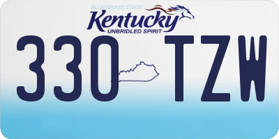 KY license plate 330TZW