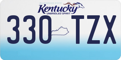 KY license plate 330TZX